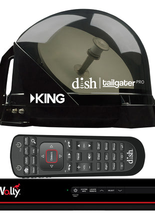 KING DISH Tailgater Pro Premium Satellite Portable TV Antenna w/DISH Wally HD Receiver [DTP4950]
