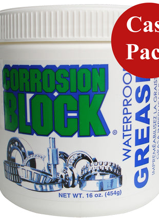 Corrosion Block High Performance Waterproof Grease - 16oz Tub - Non-Hazmat, Non-Flammable  Non-Toxic *Case of 6* [25016CASE]