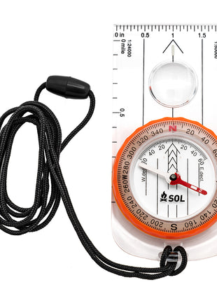 S.O.L. Survive Outdoors Longer Deluxe Map Compass [0140-0028]