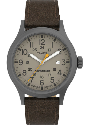 Timex Expedition Scout - Khaki Dial - Brown Leather Strap [TW4B23100JV]