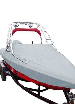 Carver Sun-DURA Specialty Boat Cover f/18.5 Sterndrive V-Hull Runabouts w/Tower - Grey [97118S-11]