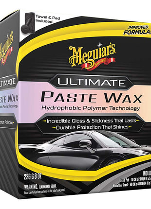 Meguiars Ultimate Paste Wax - Long-Lasting, Easy to Use Synthetic Wax - 8oz [G210608]