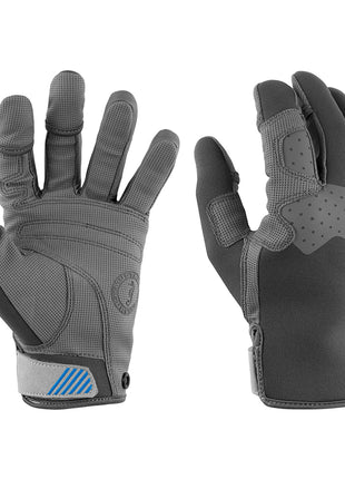 Mustang Traction Closed Finger Gloves - Grey/Blue - Large [MA600302-269-L-267]