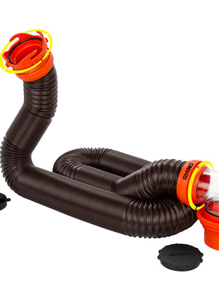 Camco RhinoFLEX 15 Sewer Hose Kit w/4 In 1 Elbow Caps [39761]