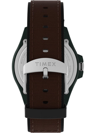 Timex Expedition Acadia Rugged Black Resin Case - Natural Dial - Brown/Black Fabric Strap [TW4B26500]